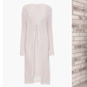 Open-Knit Longline‎ Cardigan